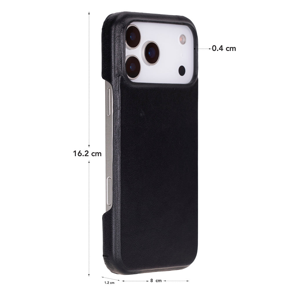 Bloominbag-Bloom Case Ultimate Jacket Obsidian Black – Apple I Phone 17 Pro Max (6.9") Hakiki Deri Kılıf-3-Milagron.com