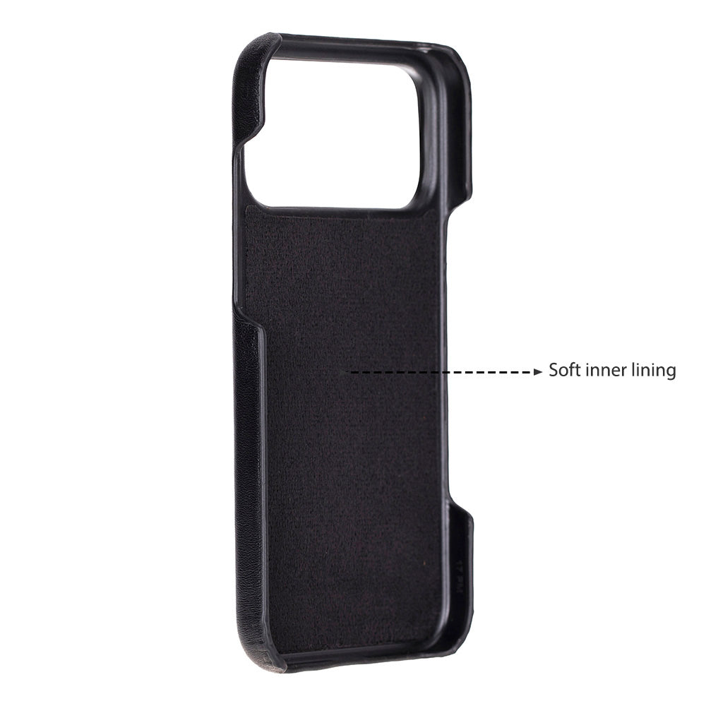 Bloominbag-Bloom Case Ultimate Jacket Obsidian Black – Apple I Phone 17 Pro Max (6.9") Hakiki Deri Kılıf-4-Milagron.com