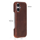 Bloominbag-Bloom Case Ultimate Jacket Saddle Brown Apple I Phone 17 (6.3") Hakiki Deri Kılıf-3-Milagron.com