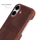 Bloominbag-Bloom Case Ultimate Jacket Saddle Brown Apple I Phone 17 (6.3") Hakiki Deri Kılıf-5-Milagron.com