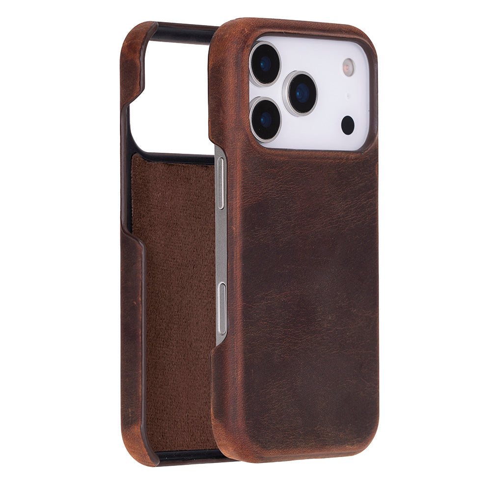 Bloominbag-Bloom Case Ultimate Jacket Saddle Brown Apple I Phone 17 Pro (6.3") Hakiki Deri Kılıf-1-Milagron.com