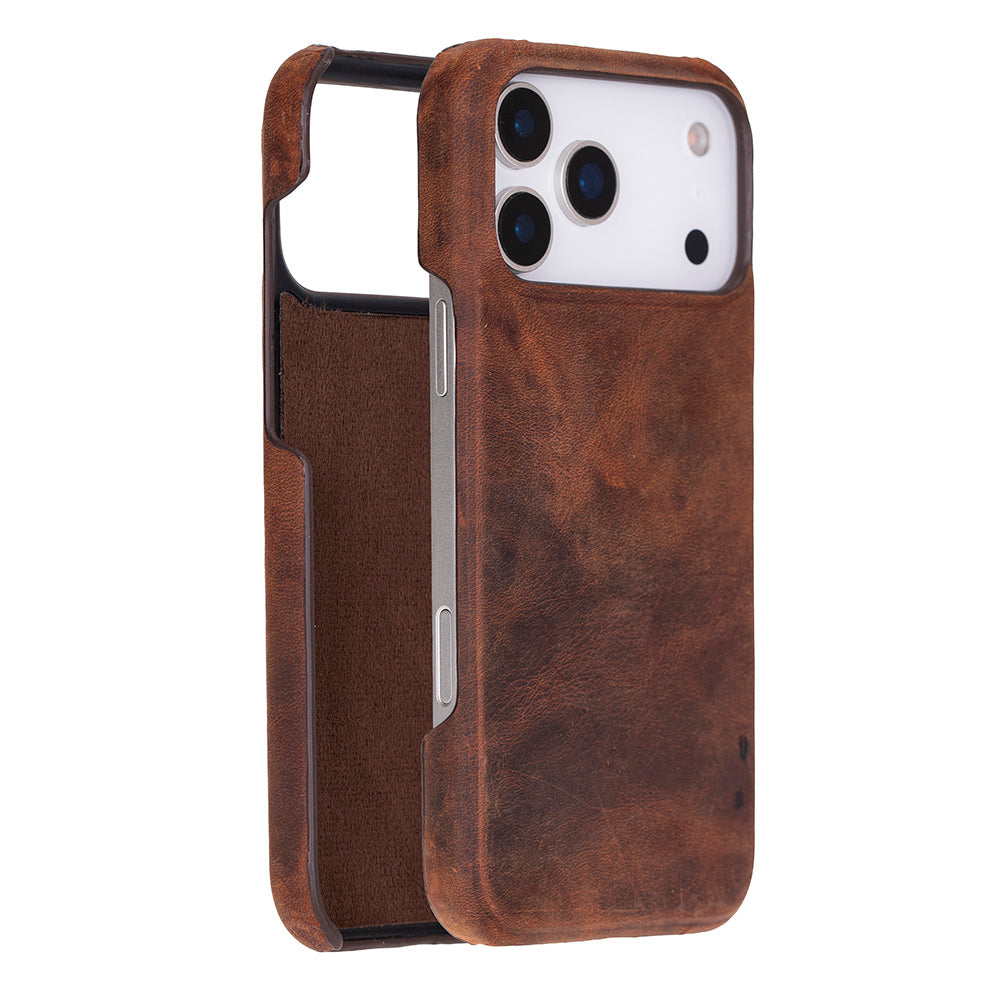 Bloominbag-Bloom Case Ultimate Jacket Saddle Brown – Apple I Phone 17 Pro Max (6.9") Hakiki Deri Kılıf-1-Milagron.com