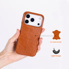 Bloominbag-Bloom Case Ultimate Jacket Urban Tan – Apple I Phone 17 Pro (6.3") Hakiki Deri Kılıf-2-Milagron.com