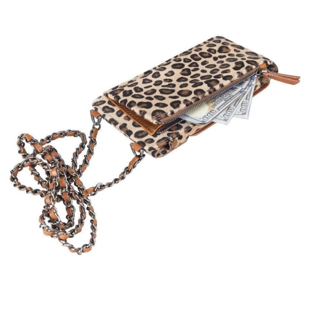 Bloominbag-Bloom Cross Leopard Luxe Hakiki Deri Cüzdan & Telefon çantası-4-Milagron.com
