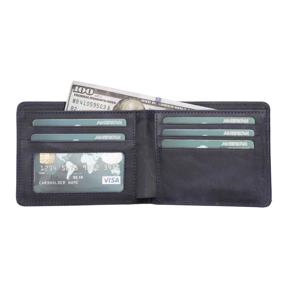 Bloominbag-Bloom Fold Royal Navy Hakiki Deri Cüzdan-1-Milagron.com