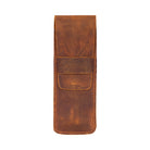 Bloominbag-Bloom Pen Pouch Çift Kalemlik Saddle Brown Deri Kılıf-1-Milagron.com