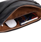 Bloominbag-Bloom Sleeve Leeds 14" Obsidian Black Hakiki Deri Laptop & Tablet Kılıfı-4-Milagron.com