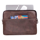 Bloominbag-Bloom Sleeve Leeds 16" Mahogany Dark Hakiki Deri Laptop & Tablet Kılıfı-2-Milagron.com