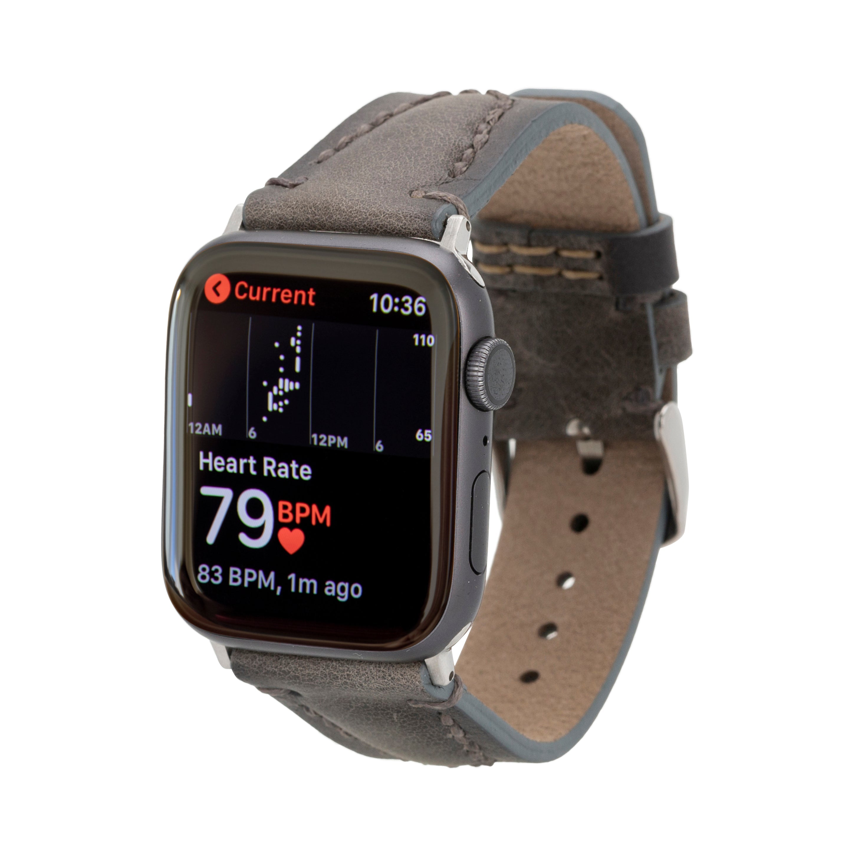 Bloominbag-Bloom Strap Avilla Sandy Gray Hakiki Deri Apple Watch Kayışı 44/45/46/49mm-1-Milagron.com