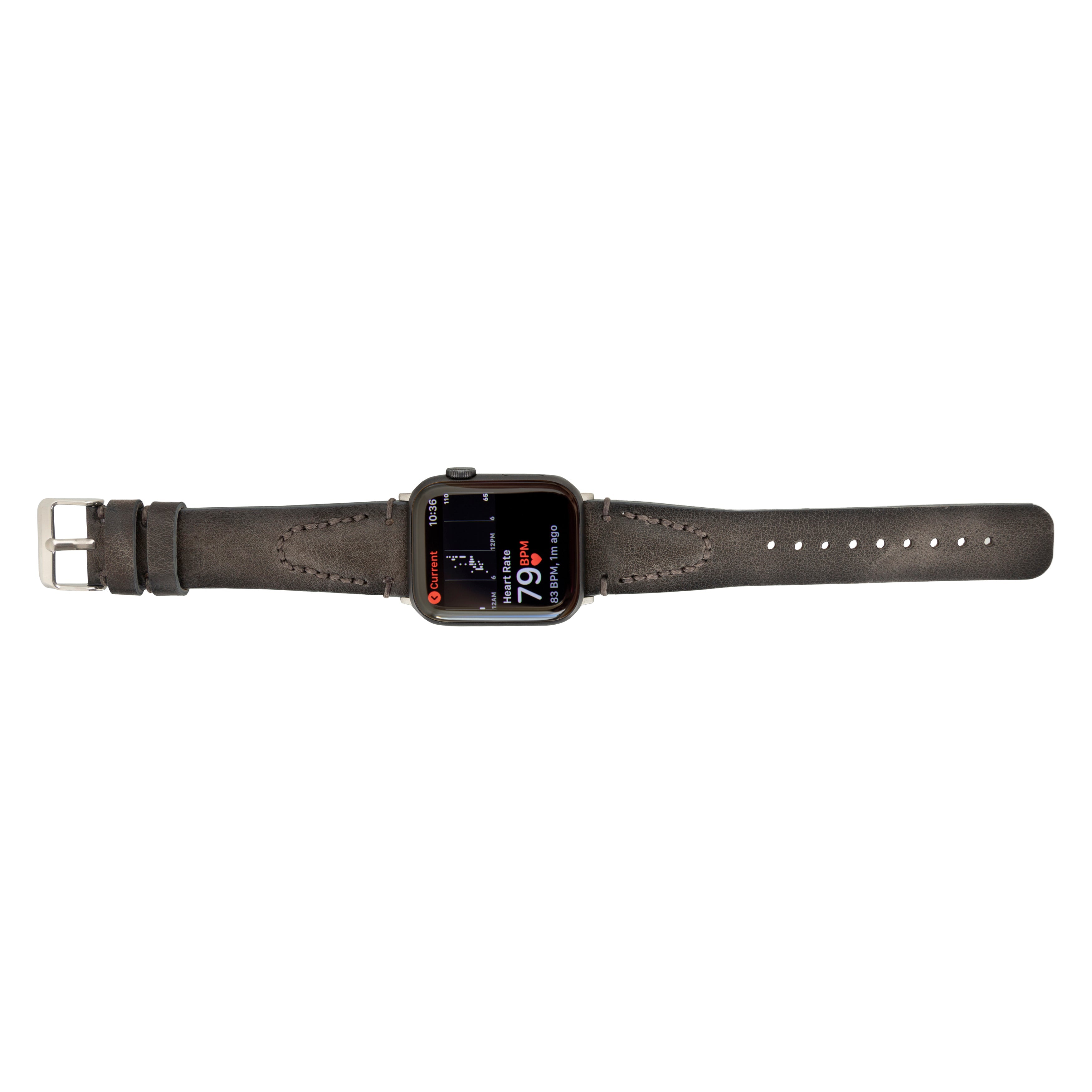 Bloominbag-Bloom Strap Avilla Sandy Gray Hakiki Deri Apple Watch Kayışı 44/45/46/49mm-3-Milagron.com