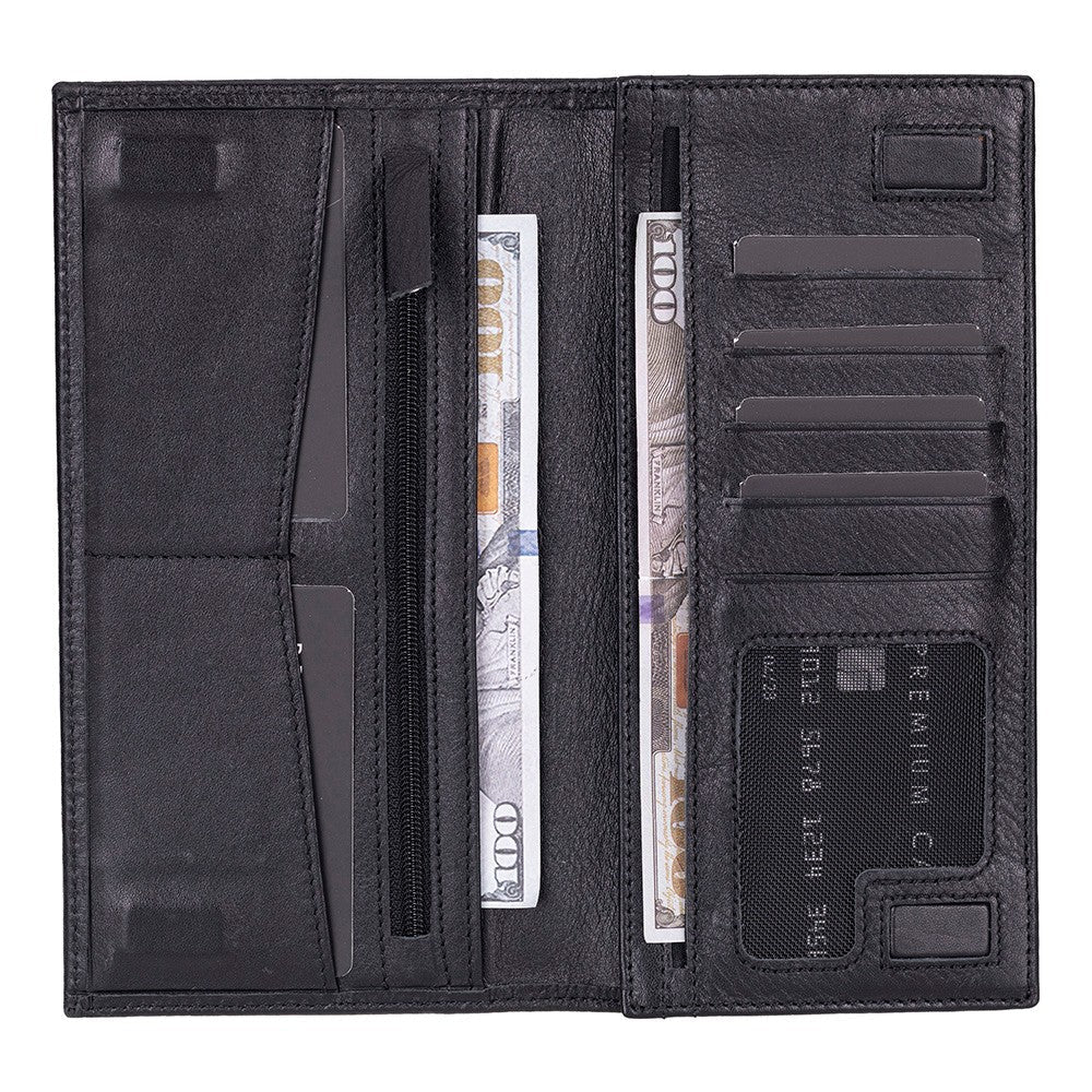 Bloominbag-Bloom Tenuta Obsidian Black – Hakiki Deri Cüzdan & Telefon çantası-4-Milagron.com