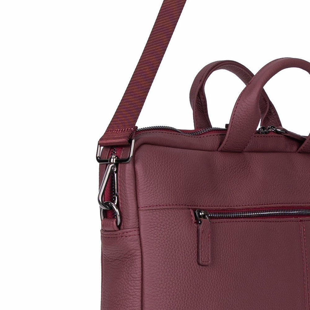 Bloom Urban Shell Pro 16" Bordeaux Wine Hakiki Deri Laptop / Macbook Çantası