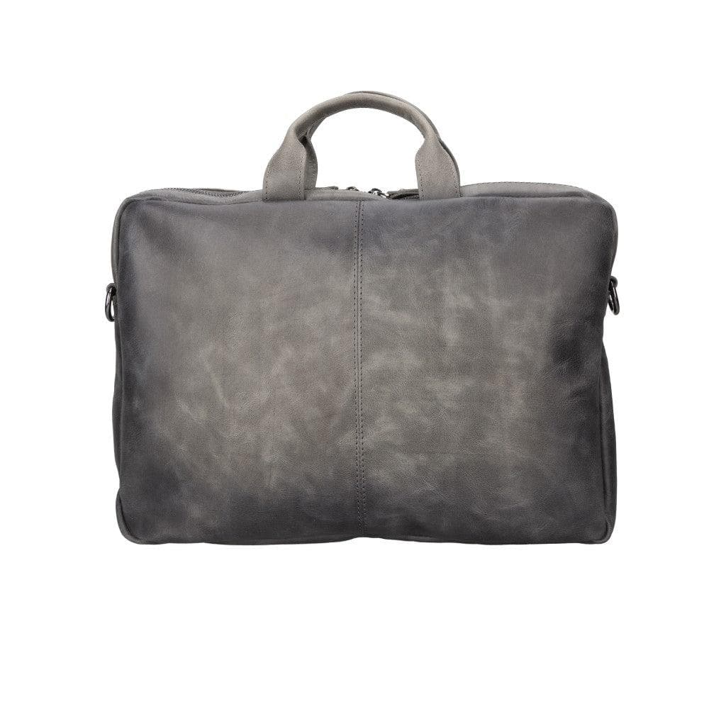 Bloominbag-Bloom Urban Shield 14" Gri Deri Laptop / Macbook çantası-5-Milagron.com