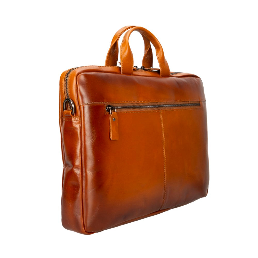 Bloominbag-Bloom Urban Shield 14" Tan Deri Laptop / Macbook çantası-5-Milagron.com