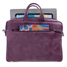 Bloominbag-Bloom Urban Shield 16" Mor Deri Laptop / Macbook çantası-4-Milagron.com