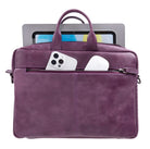 Bloominbag-Bloom Urban Shield 16" Mor Deri Laptop / Macbook çantası-5-Milagron.com