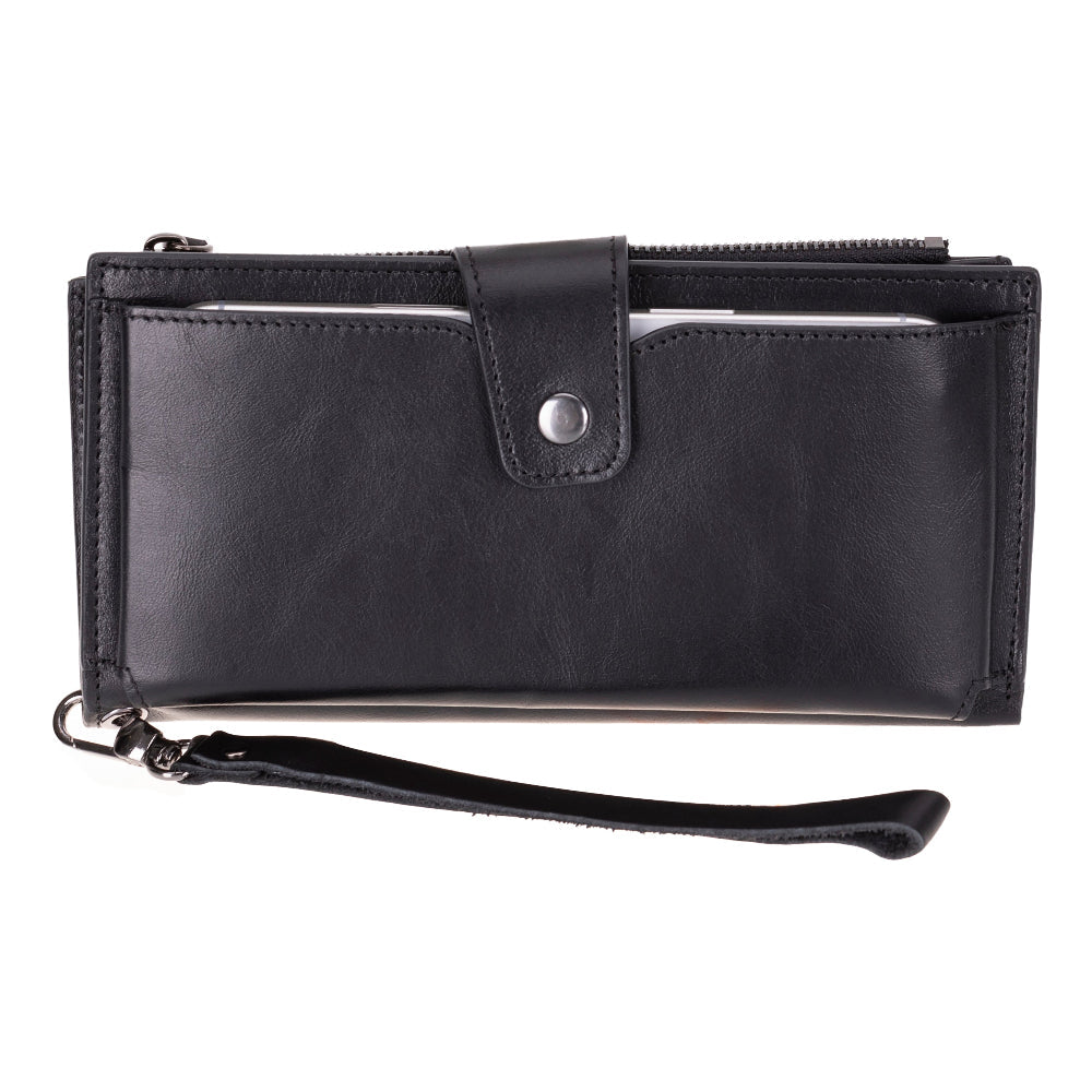 Bloominbag-Bloom Verve Marine Noir Hakiki Deri Telefon Bölmeli Cüzdan-1-Milagron.com