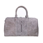 Bloominbag-Bloom Voyager Ash Gray Hakiki Deri Duffle Unisex Seyahat & Hafta Sonu çantası-4-Milagron.com
