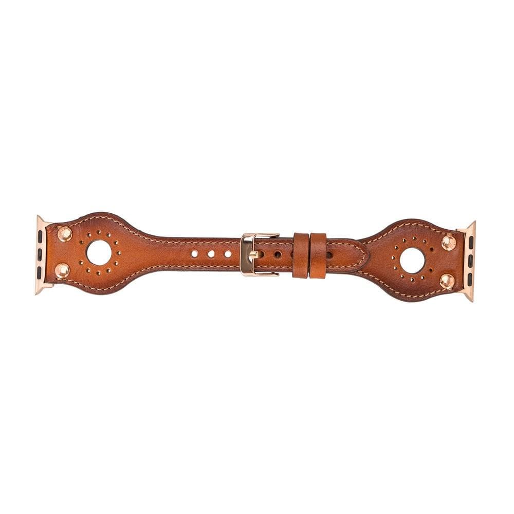 Bloomband Rose Gold Tokalı Deri Apple Watch Kayışı (44/45/46/49Mm)