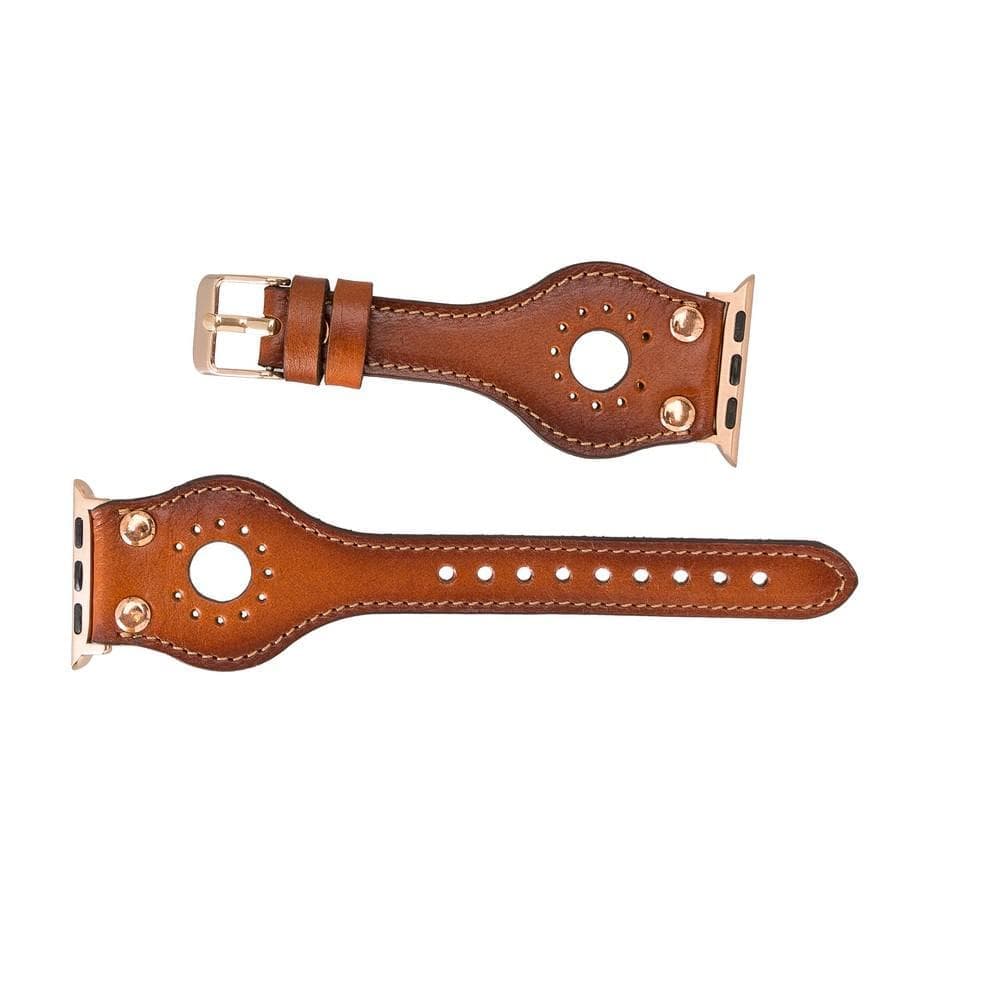 Bloomband Rose Gold Tokalı Deri Apple Watch Kayışı (44/45/46/49Mm)