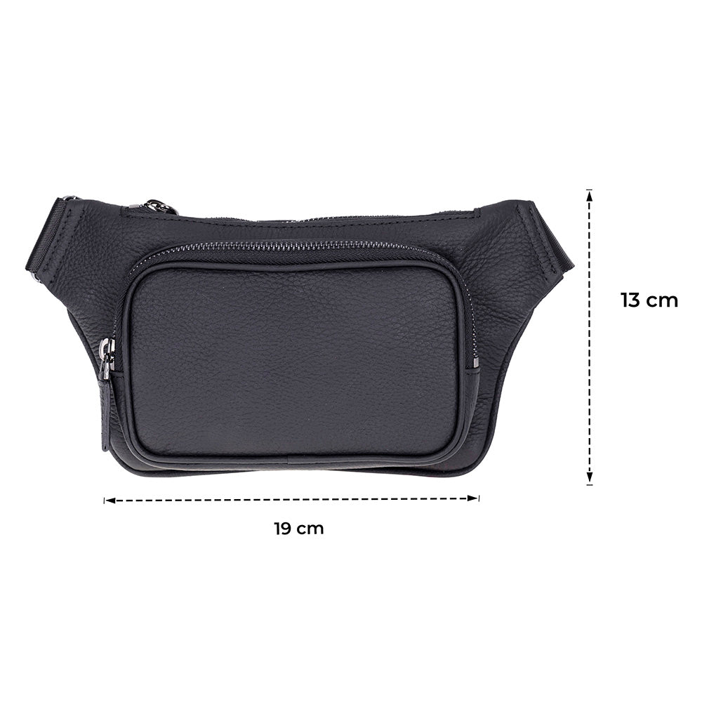 Bloombag Noir Black Hakiki Deri Crossbody Belt Bag