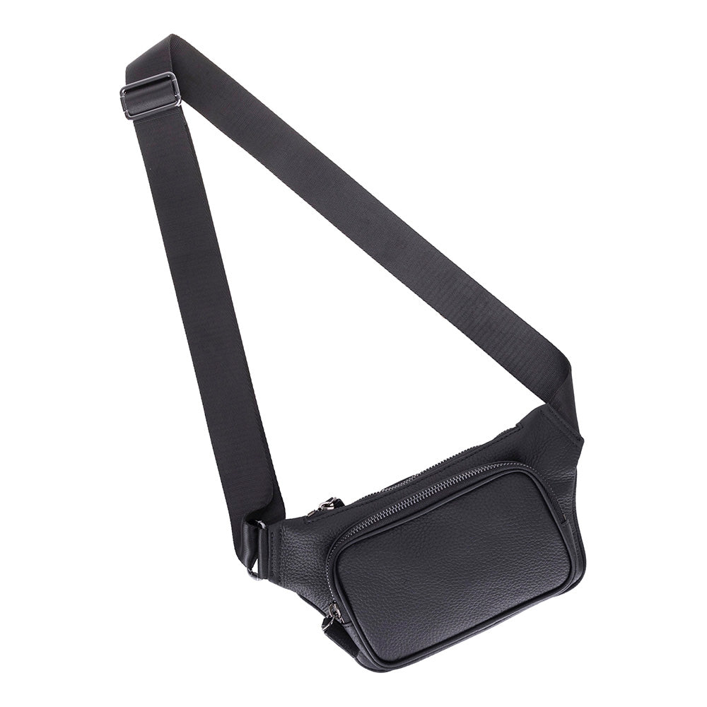 Bloombag Noir Black Hakiki Deri Crossbody Belt Bag