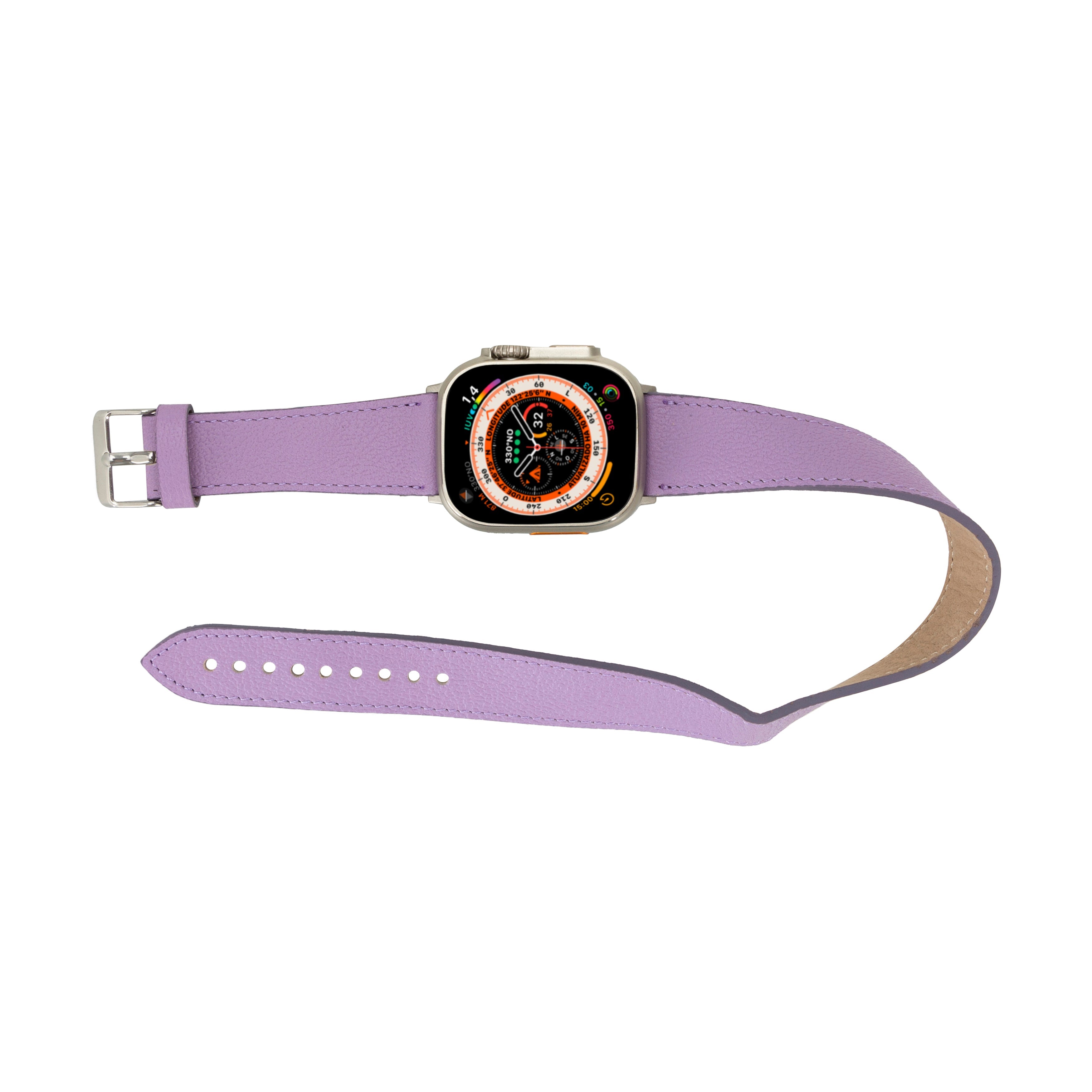 Bloomband Double Tour Lilac Deri Apple Watch Kayışı - 44/45/46/49Mm