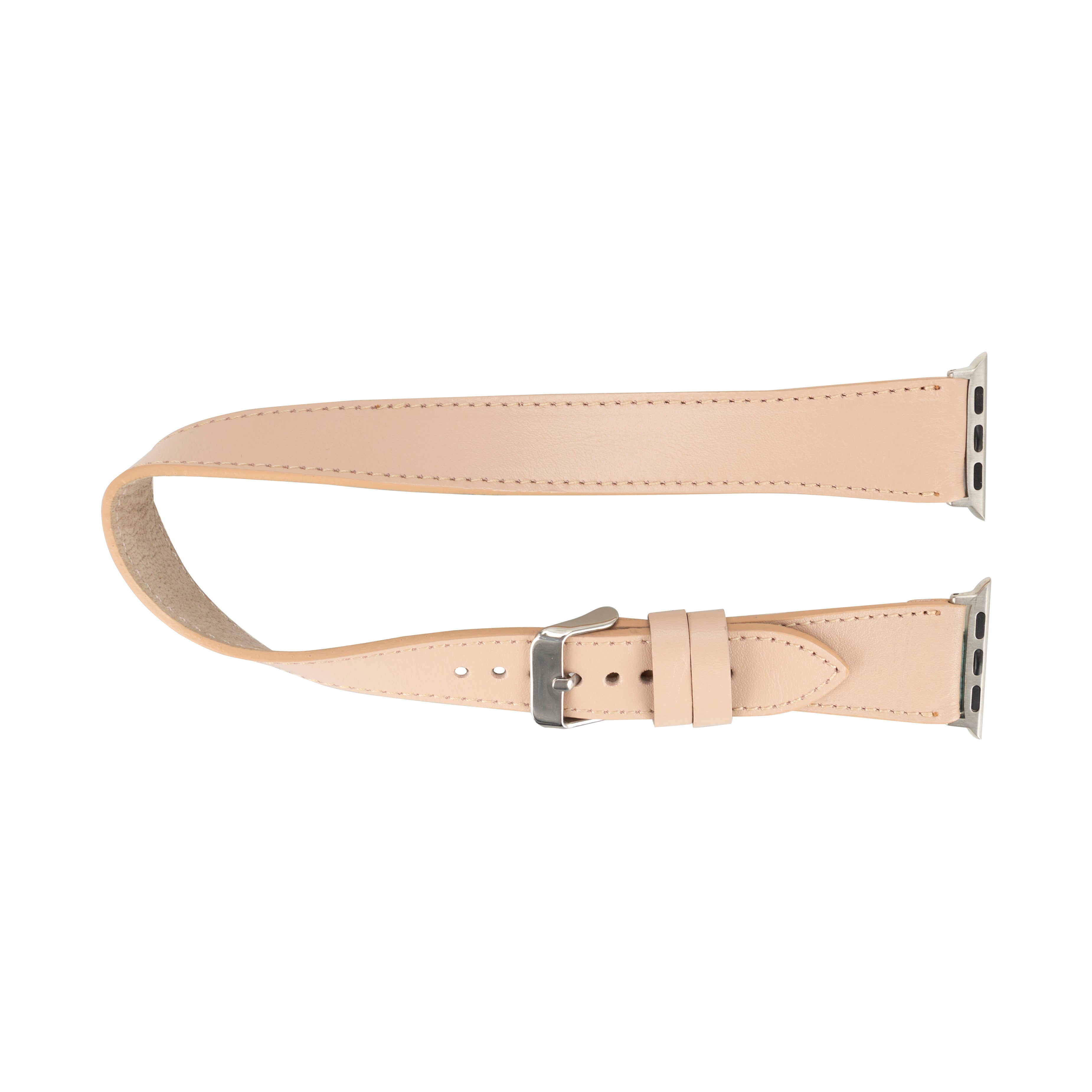 Bloomband Double Tour Nude Pink Deri Apple Watch Kayışı - 44/45/46/49Mm