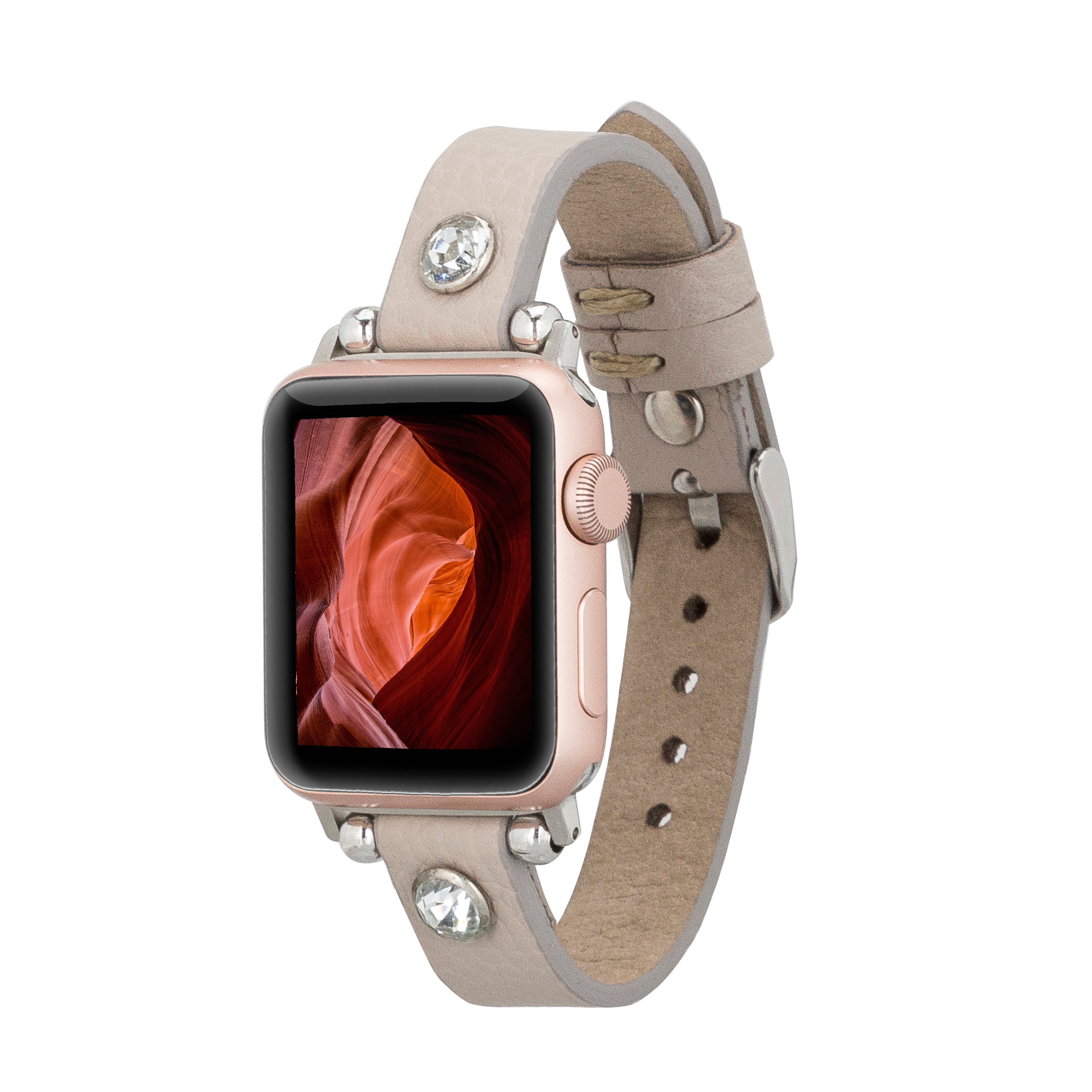Bloomband Sandy Brown Deri Apple Watch Kayışı - 44/45/46/49Mm