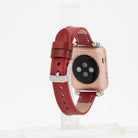 Bloomband Signature Crimson Red Leather Apple Watch Band - 44/45/46/49Mm