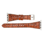 Bloomband Signature Croc Brown Leather Apple Watch Band - 44/45/46/49Mm