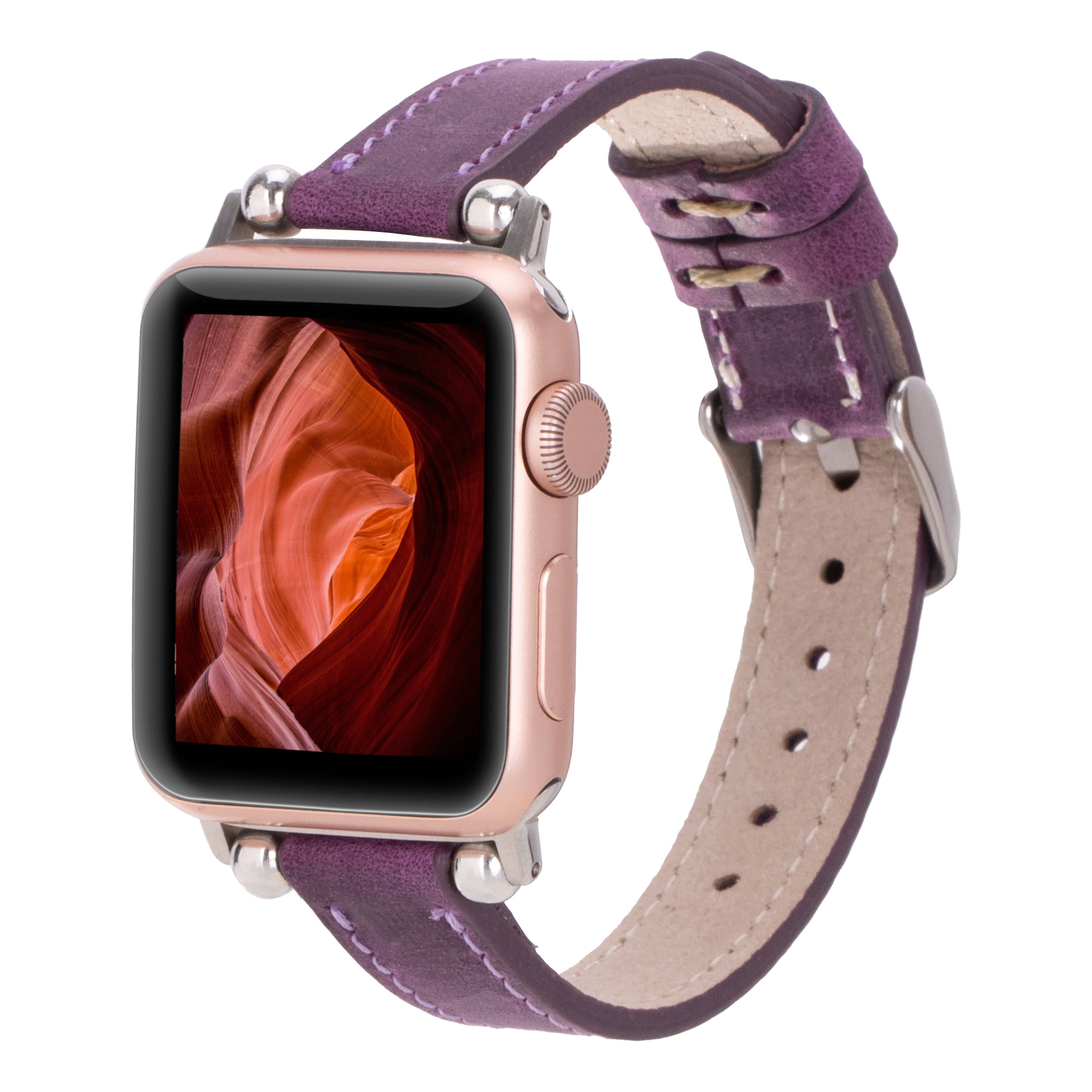 Bloomband Signature Dusty Plum Leather Apple Watch Band - 44/45/46/49Mm