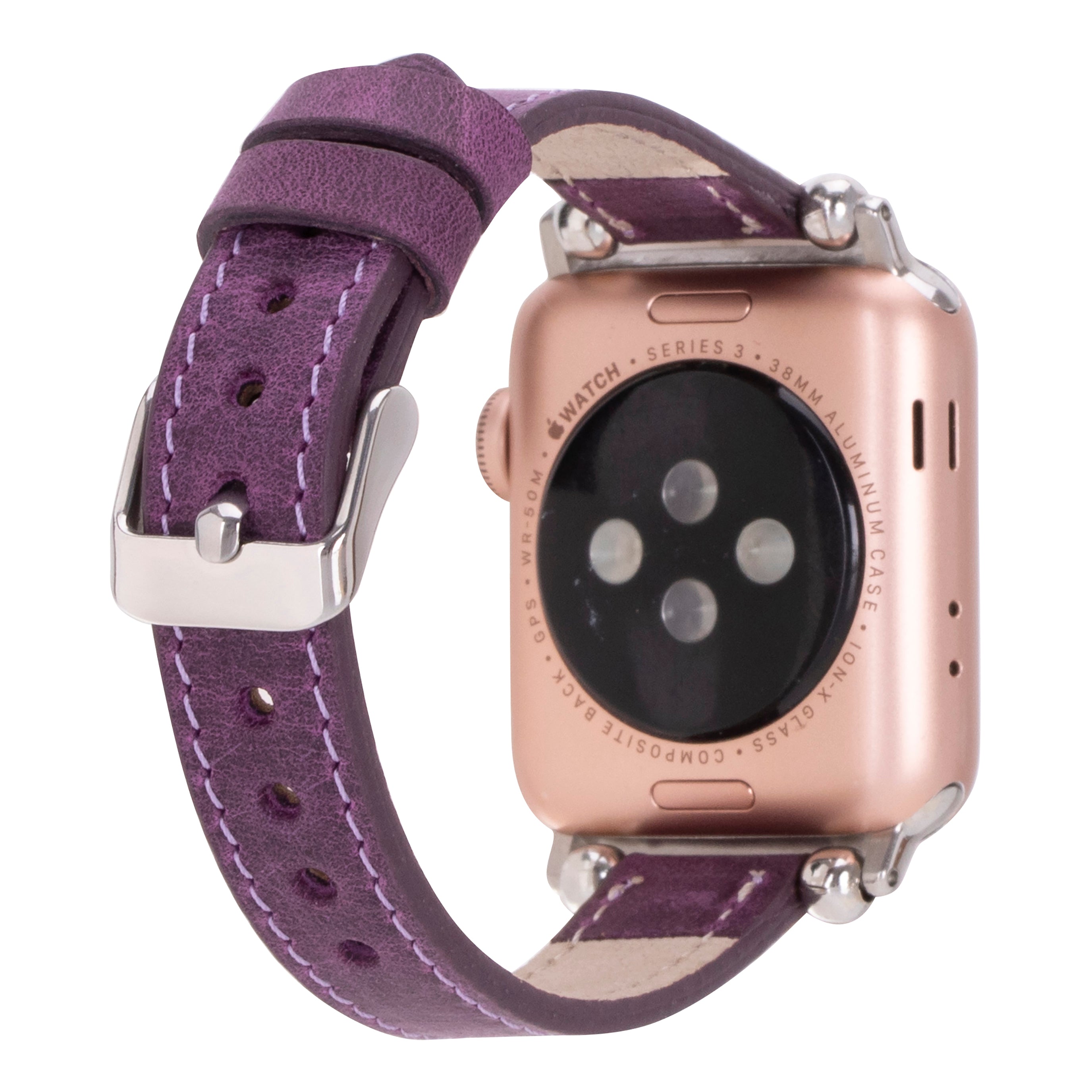 Bloomband Signature Dusty Plum Leather Apple Watch Band - 44/45/46/49Mm