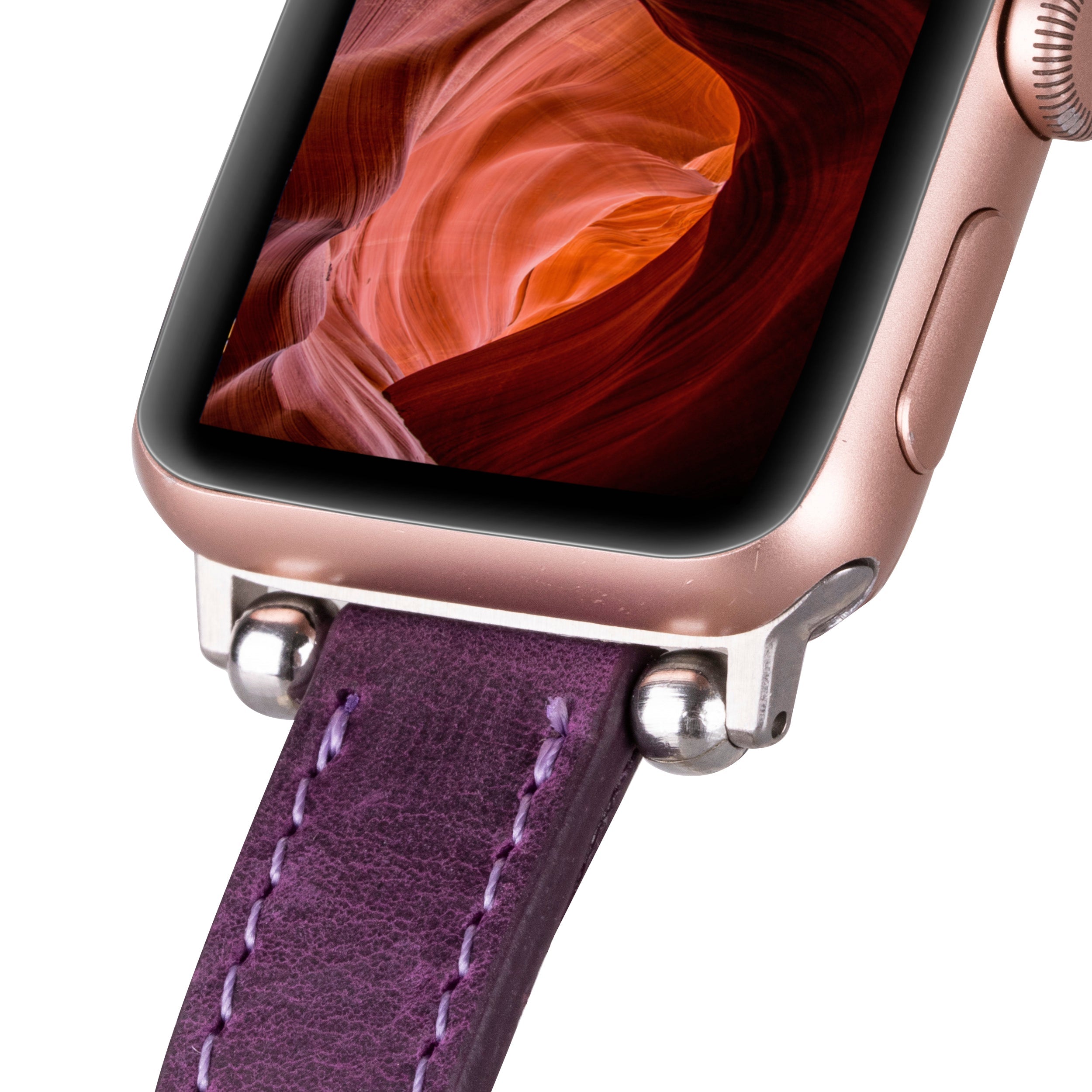 Bloomband Signature Dusty Plum Leather Apple Watch Band - 44/45/46/49Mm