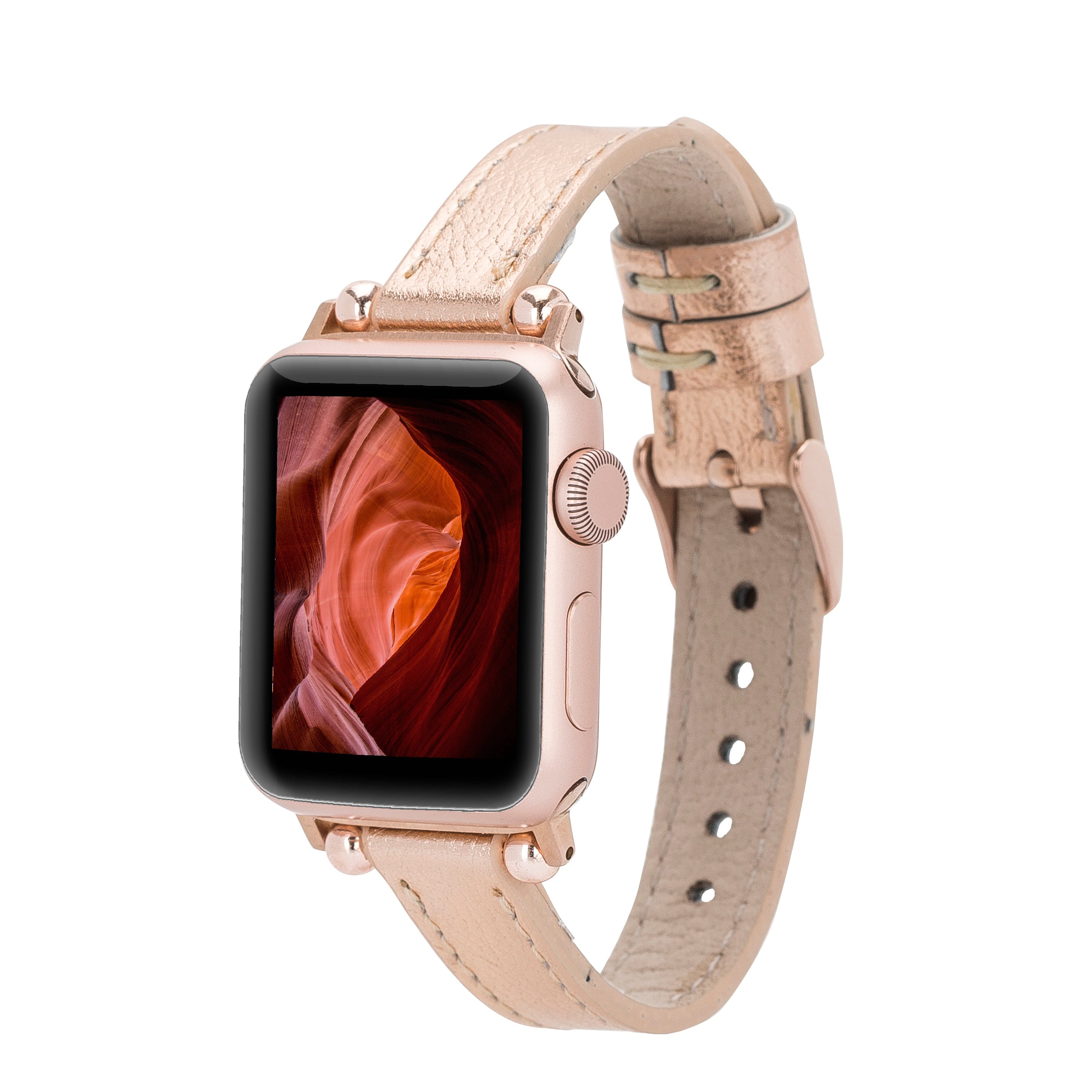 Bloomband Signature Golden Sand Leather Apple Watch Band - 44/45/46/49Mm
