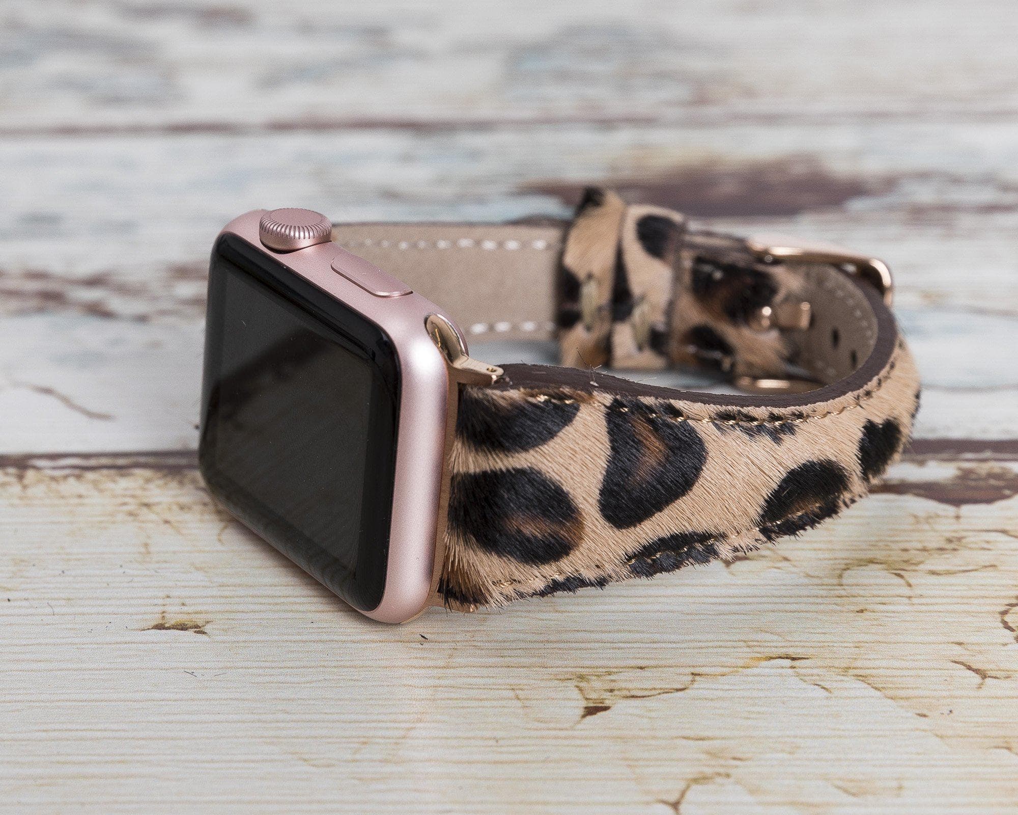 Bloomband Signature Leopard Love Deri Apple Watch Kordonu(44/45/46/49Mm)