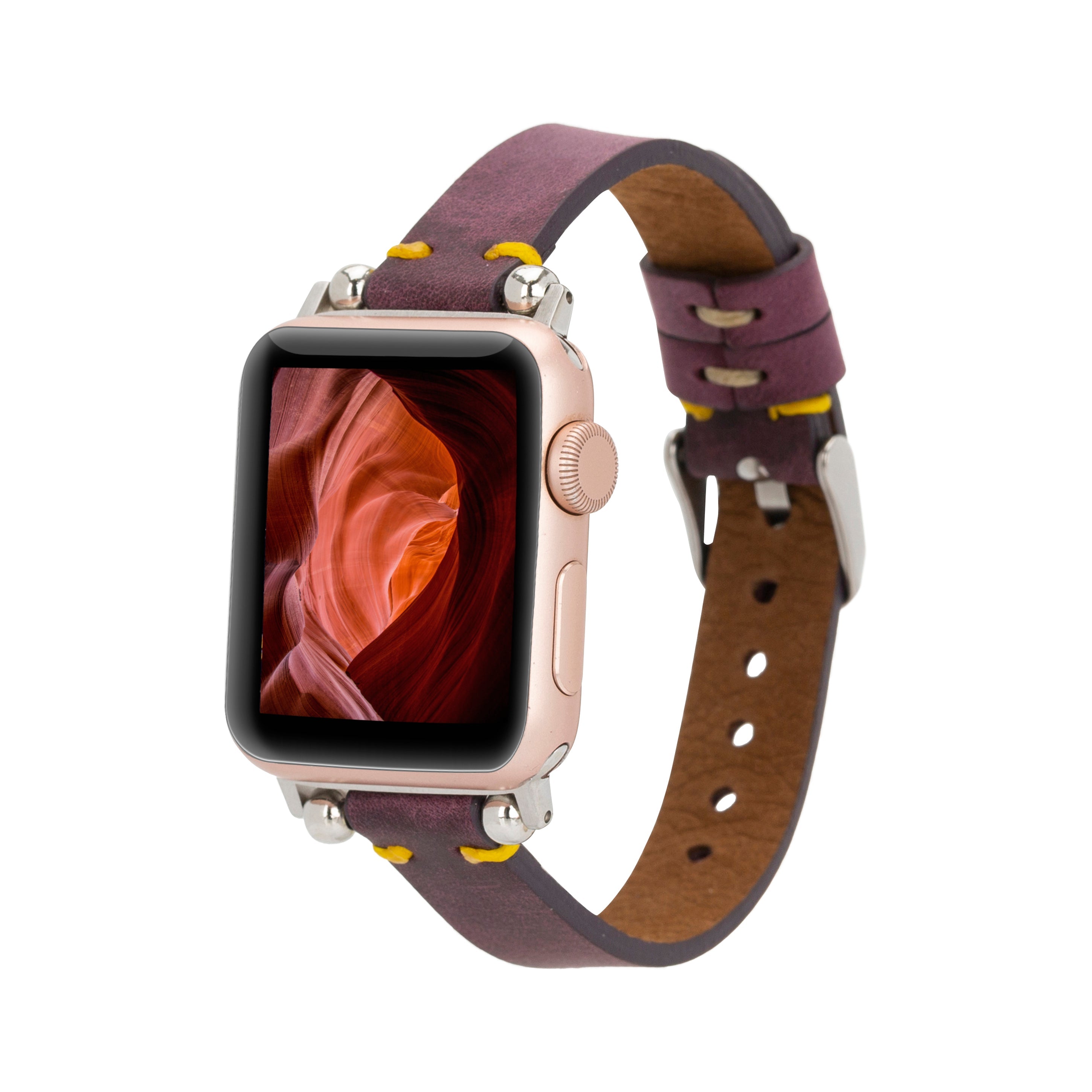 Bloomband Signature Mulberry Bloom Leather Apple Watch Band - 44/45/46/49Mm