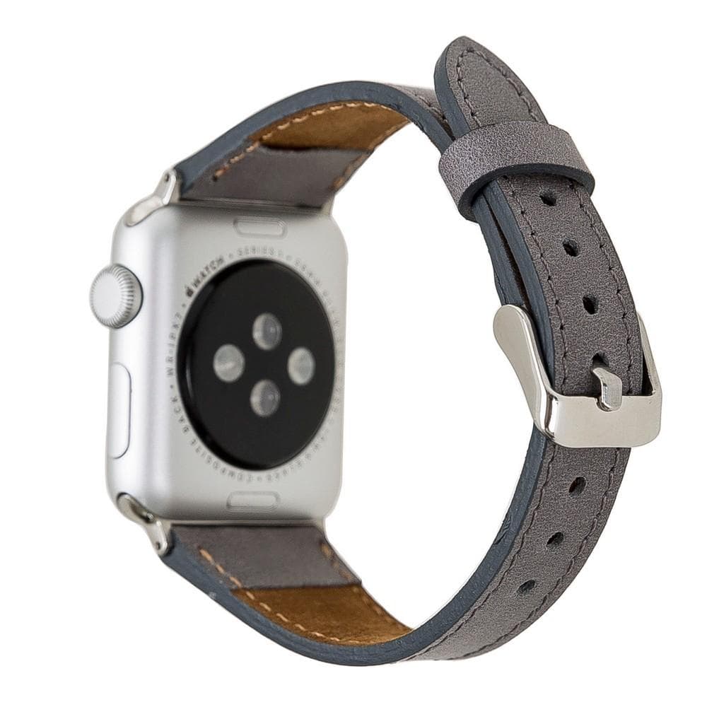 Bloomband Signature Stone Gray Deri Apple Watch Kordonu(44/45/46/49Mm)