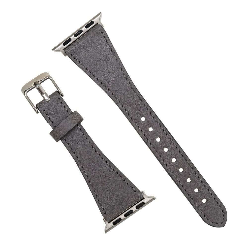 Bloomband Signature Stone Gray Deri Apple Watch Kordonu(44/45/46/49Mm)