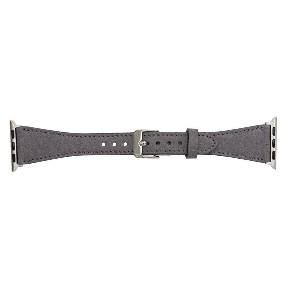 Bloomband Signature Stone Gray Deri Apple Watch Kordonu(44/45/46/49Mm)
