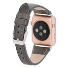 Bloomband Signature Stone Gray Leather Apple Watch Band - 44/45/46/49Mm