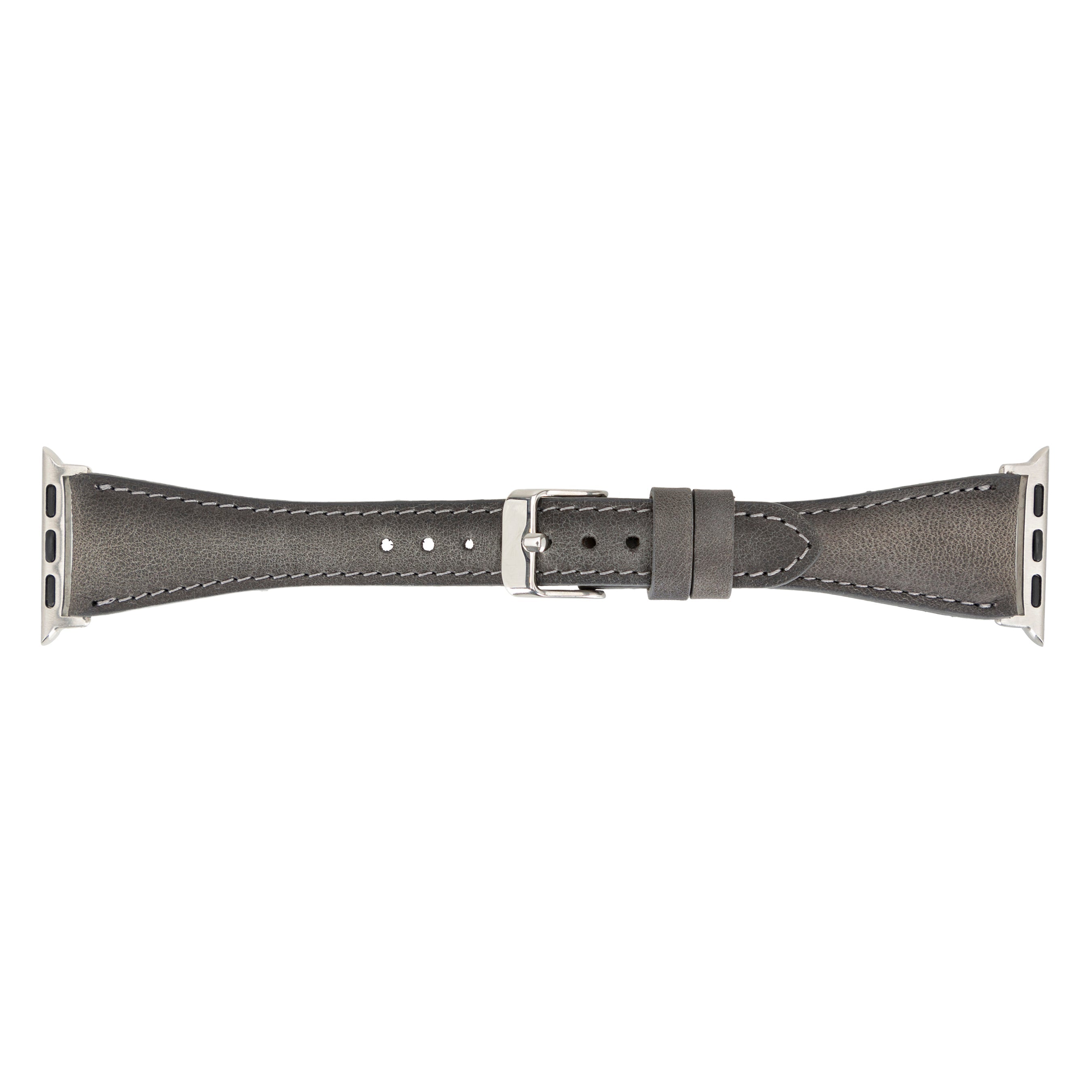 Bloomband Signature Stone Gray Leather Apple Watch Band - 44/45/46/49Mm