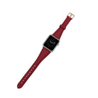 Bloomband Signature Warm Red Deri Apple Watch Kordonu(44/45/46/49Mm)