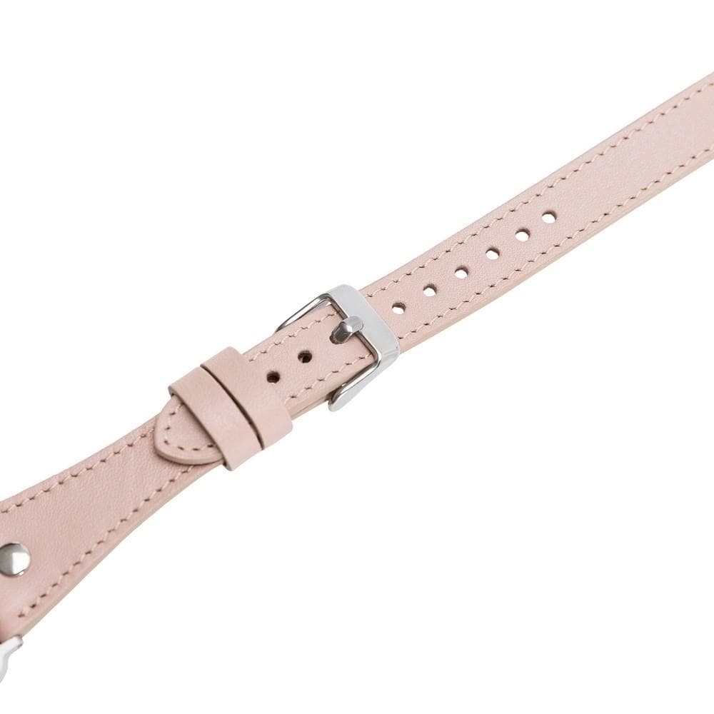 Bloomband Silver Tokalı Double Tour Bisque Deri Apple Watch Kayışı - 44/45/46/49Mm