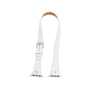 Bloomband Silver Tokalı Double Tour White Deri Apple Watch Kayışı - 44/45/46/49Mm