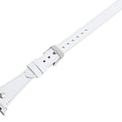 Bloomband Silver Tokalı Double Tour White Deri Apple Watch Kayışı - 44/45/46/49Mm