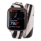 Bloomband Wild Zebra Slim Double Tour Leather Apple Watch Band - 44/45/46/49Mm