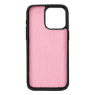 Bloomcase Apple Iphone 15 Pro (6.1") Peony Pink Hakiki Deri Çıkarılabilir Cüzdanlı Telefon Kılıfı