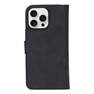 Bloomcase Apple Iphone 16 Pro (6.3") Onyx Black Hakiki Deri Çıkarılabilir Cüzdanlı Telefon Kılıfı
