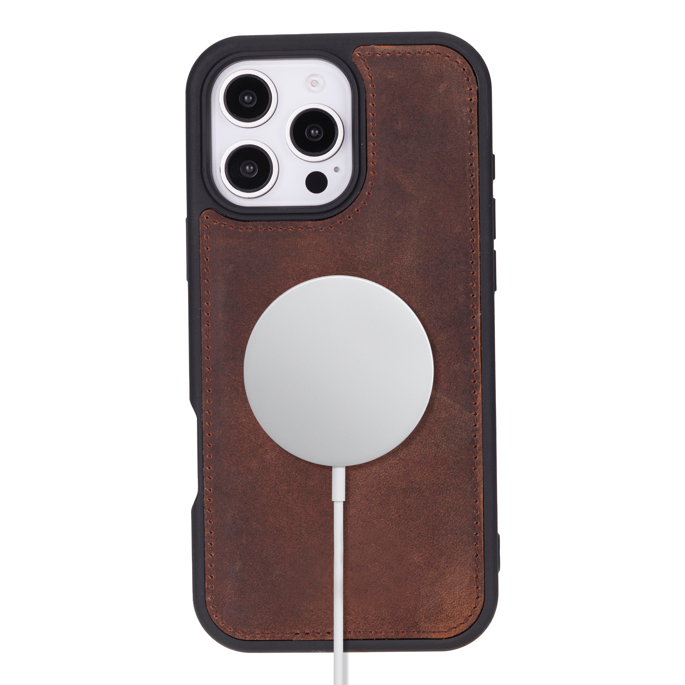 Bloomcase Apple Iphone 16 Pro Max(6.9") Dark Mocassin Hakiki Deri Telefon Kılıfı